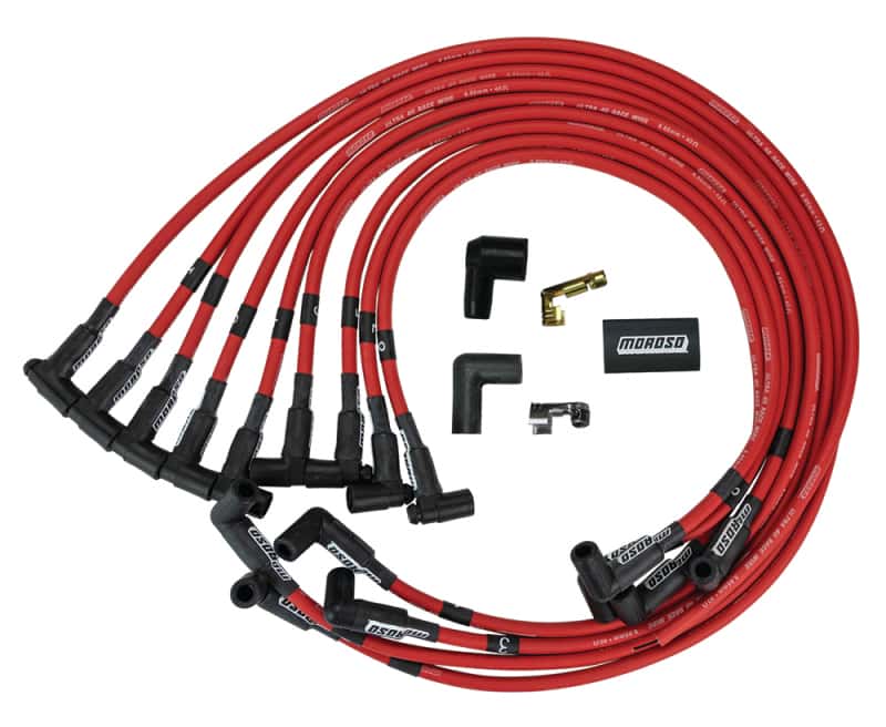 Moroso — Moroso Chevrolet Small Block Ignition Wire Set - Ultra 40 - Unsleeved - HEI - Under Header - Red - view 2