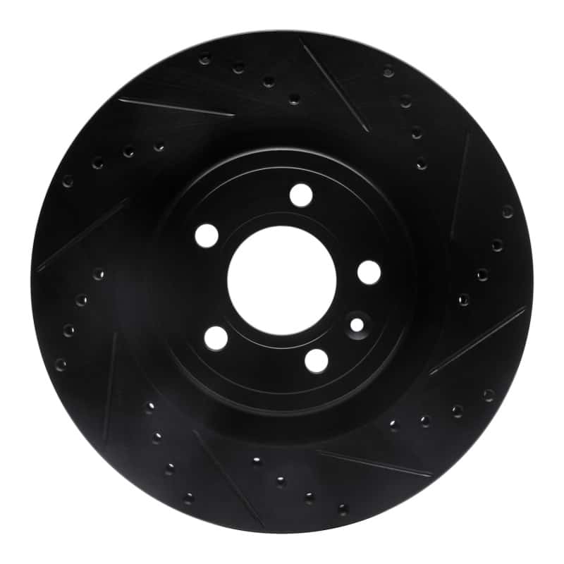 R1 Concepts — R1 11-14 Ford Mustang Front Right Drilled & Slotted Black Brake Rotor
R1 Brake Rotor Drill - view 1