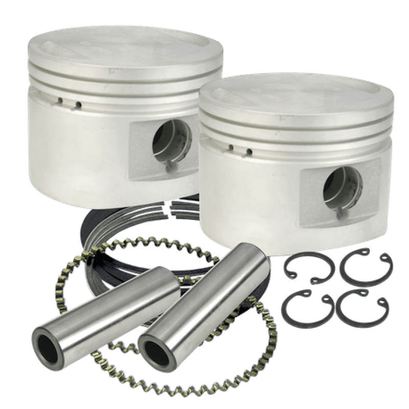S&S Cycle — S&S Cycle 84-99 BT w/ Stock Heads .020in 80in Cast Flat-Topped Replacement Piston Kit - view 2
