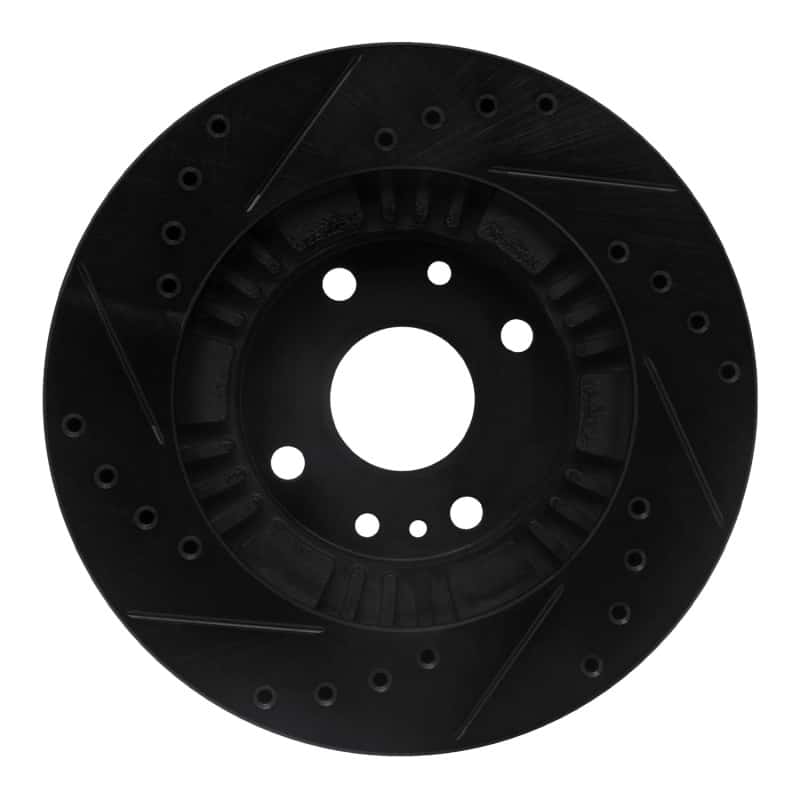R1 Concepts — R1 99-03 Mazda Protege Front Right Drilled & Slotted Black Brake Rotor
R1 Brake Rotor Drill - view 5