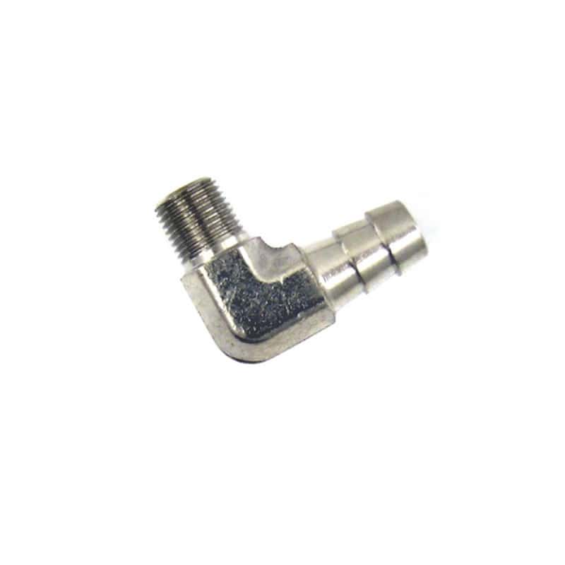 Nitrous Express — Nitrous Express 1/4 NPT x 3/8 90 Hose Barb
AdptFitting
Hose Barb - view 2