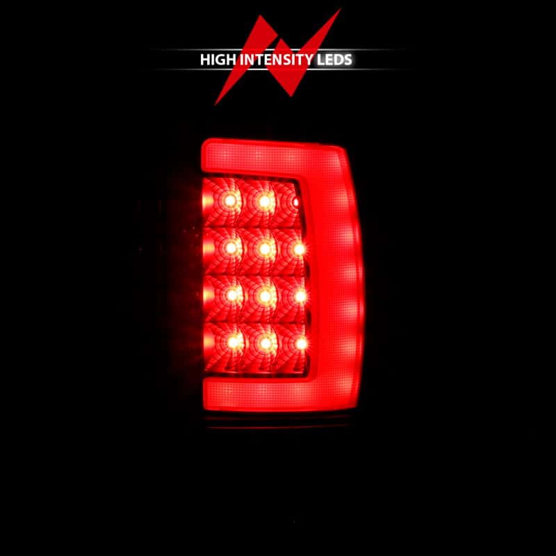 ANZO — ANZO 1994-2001 Dodge Ram 1500 LED Taillights Plank Style Black w/Smoke Lens - view 5