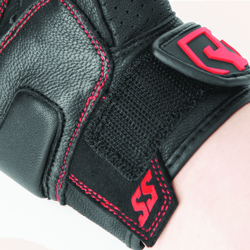 Speed and Strength — Speed and Strength Twist of Fate Leather Gloves Black/Red - Small - view 4