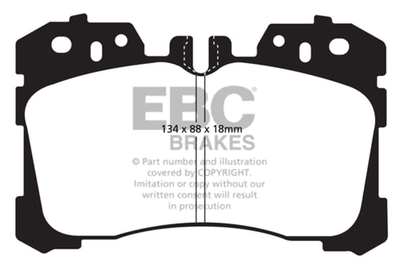 EBC — EBC 07+ Lexus LS460 4.6 Yellowstuff Front Brake Pads
Disc Brake Pad - view 1