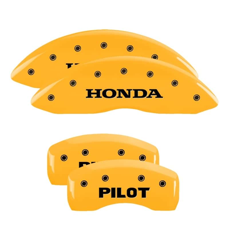 MGP — MGP 4 Caliper Covers Engraved Front Honda Engraved Rear Pilot/2015 Yellow finish black ch
Caliper Covers - view 1