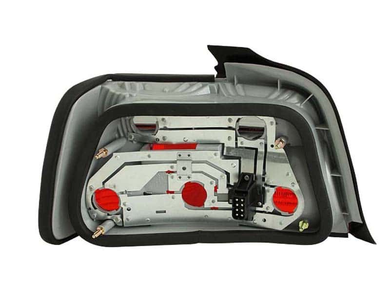 ANZO — ANZO 1992-1998 BMW 3 Series E36 Sedan Taillights Red/Smoke
TailLightSet - view 3