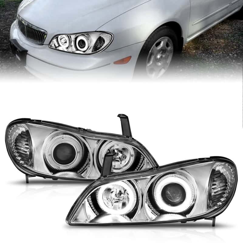 ANZO — ANZO 2000-2004 Infiniti I30 Projector Headlights w/ Halo Chrome
Head Light Set
HdLtSet - view 1