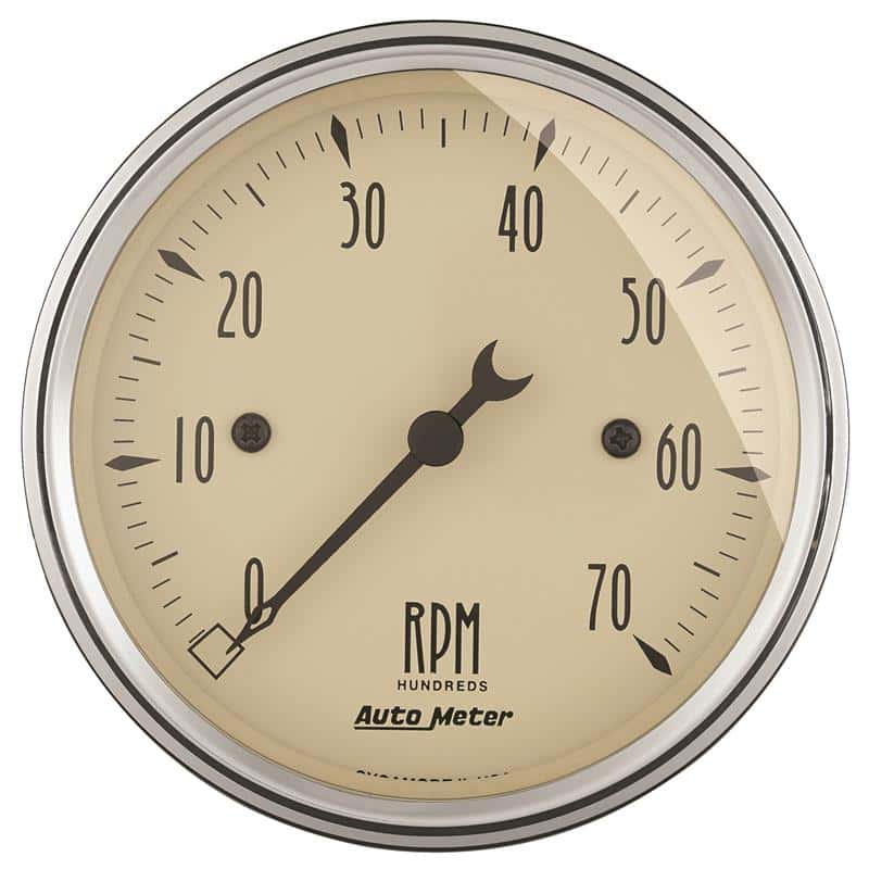 AutoMeter — Autometer 3-1/8in Antique Beige In-Dash 7K RPM Tachometer Gauge
GA 3-1/8" 7K RPM AB - view 2