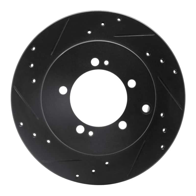 R1 Concepts — R1 91-93 Dodge STEALTH Rear Left Drilled & Slotted Black Brake Rotor
R1 Brake Rotor Drill - view 1