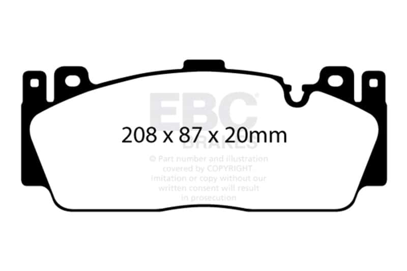EBC — EBC 12-16 BMW M5 (F10) Bluestuff Front Brake Pads
Disc Brake Pad - view 3