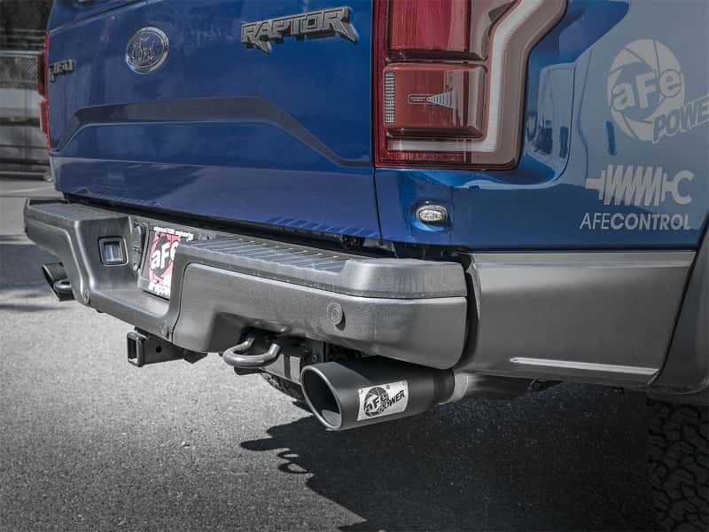 aFe — aFe MACH Force-Xp 3in to 3-1/2in 304 SS Cat-Back Exhaust w/Black Tip 17-18 Ford F-150 Raptor V6 3.5L
Cat-Back Exhaust - view 8