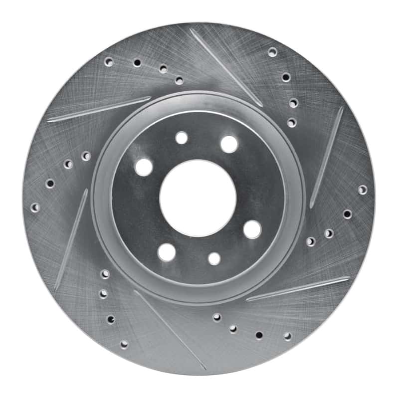 R1 Concepts — R1 2012-2019 Fiat 500 (USA/Canada) Front Right Drilled & Slotted Silver Brake Rotor
R1 Brake Rotor Drill - view 1