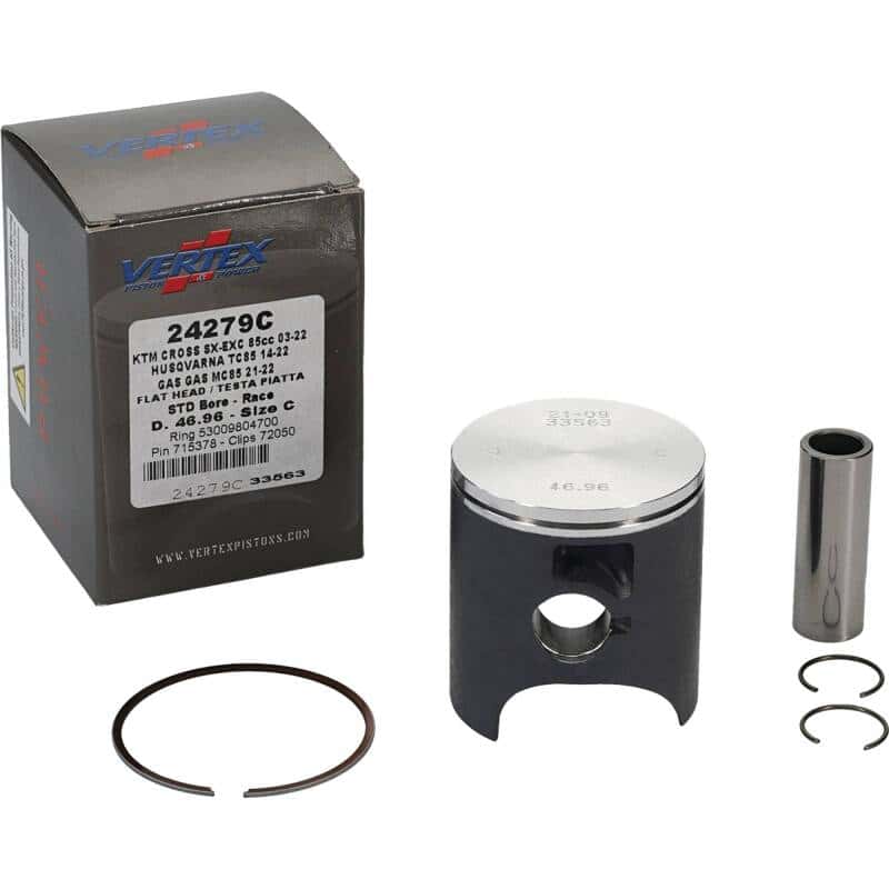 Vertex Pistons — Vertex Piston 09-24 KTM 85 SX 85cc Cast Race Piston Kit - view 2