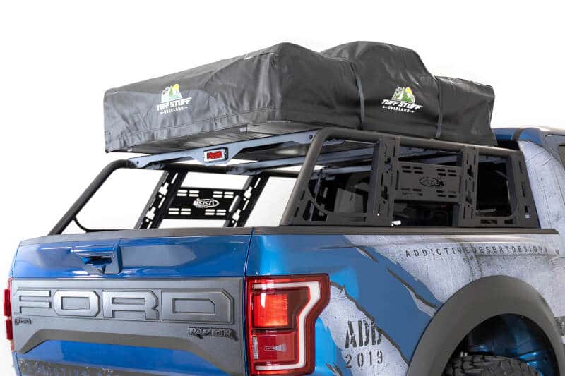 Addictive Desert Designs — Addictive Desert Designs 2015+ Ford F-150 Overlander Chase Rack w/ 3rd Brake Light - Hammer Black
Truck Bed Rack
Bed Rack - view 15