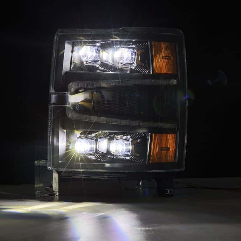 AlphaRex — AlphaRex 04-15 Chevy 1500HD NOVA-Series LED Proj Headlights Black w/Activ Light/Seq Signal & SB DRL
Projector Headlights - view 6