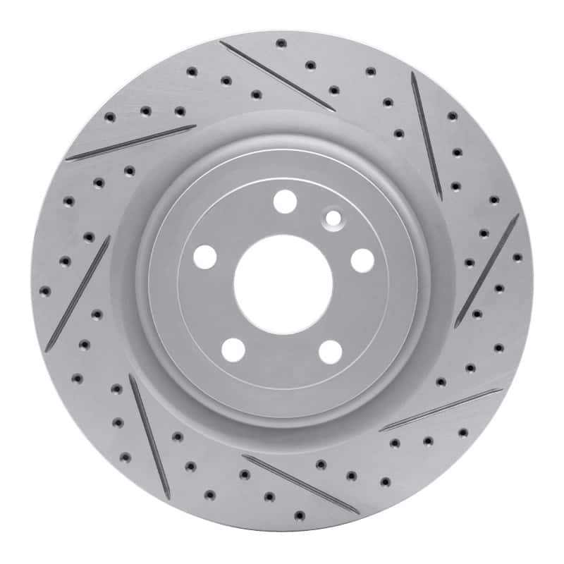 R1 Concepts — R1 13-19 Ford Taurus Excl Sho Front Right Drilled & Slotted Geo-Carbon Rotor - view 1