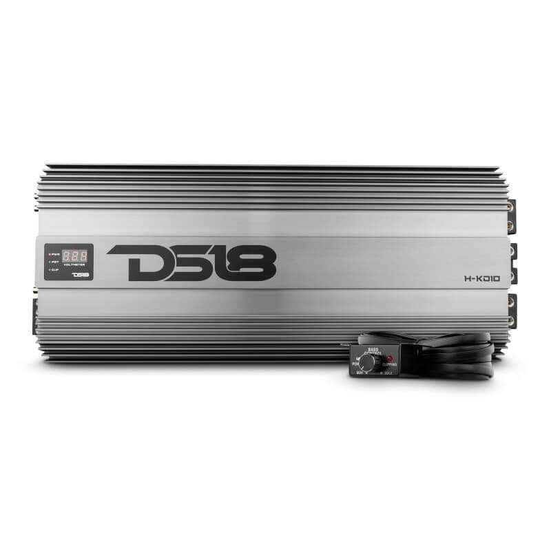 DS18 — DS18 1-Chnl Amp 18000 Burst/0.67ohm 10000/1ohm 5800/2ohm 3500/4ohm Watts RMS w/ Voltmeter Black - view 9
