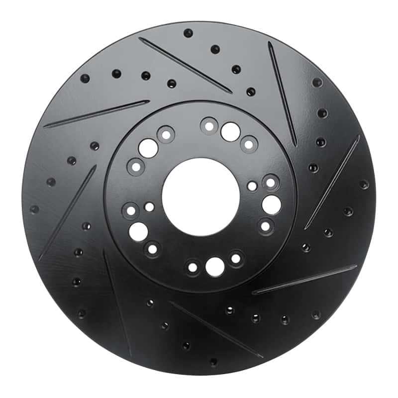 R1 Concepts — R1 92-10 Lexus LS400 Front Right Drilled & Slotted Black Brake Rotor
R1 Brake Rotor Drill - view 1