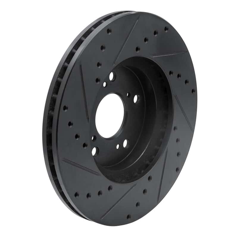R1 Concepts — R1 04-14 Acura TSX Front Right Drilled & Slotted Black Brake Rotor
R1 Brake Rotor Drill - view 4