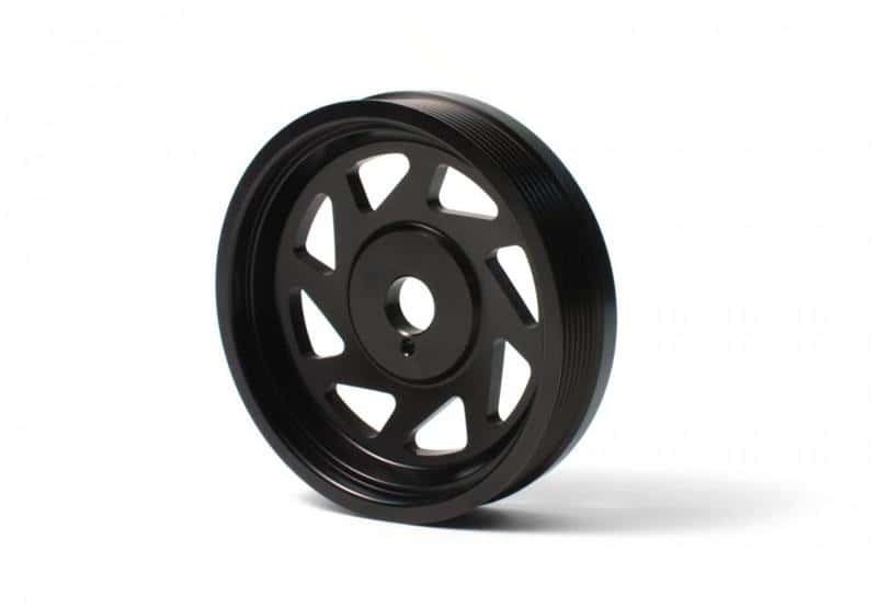 Perrin Performance — PERRIN 15-18 Subaru WRX / 13-20 BRZ / 14-18 FXT / 13-16 Crosstrek Lightened Crank Pulley - Black - view 2