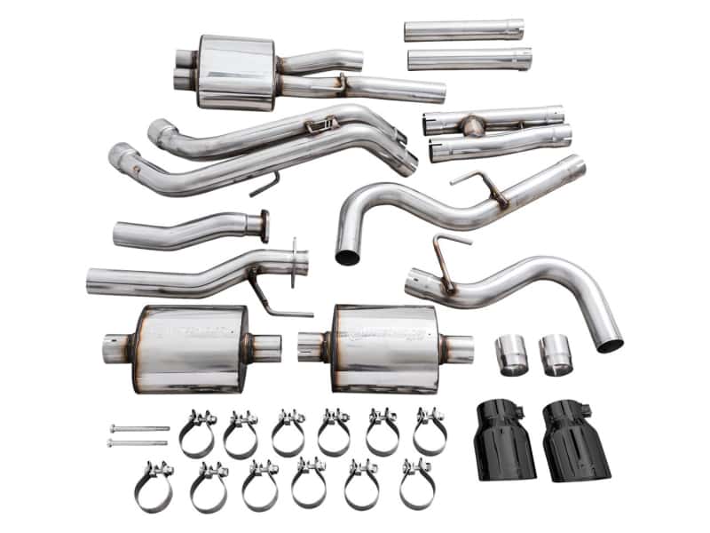 AWE Tuning — AWE 16-22 Toyota Tacoma 0FG Catback Exhaust w/ BashGuard - Dual Diamond Black Tips
0FG Catback - view 23