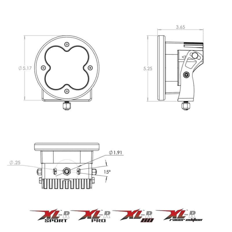 Baja Designs — Baja Designs XL R 80 Wide Cornering LED Light Pods - Amber - view 3