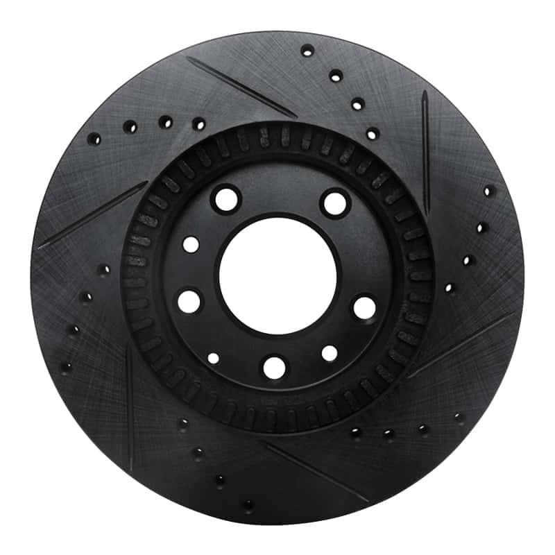 R1 Concepts — R1 06-15 Mazda MX-5 Miata Front Left Drilled & Slotted Black Brake Rotor
R1 Brake Rotor Drill - view 5