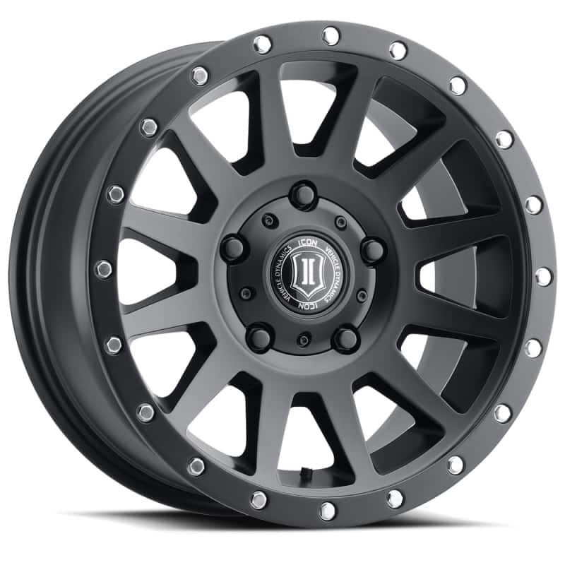 ICON — ICON Compression 17x8.5 5x150 25mm Offset 5.75in BS 110.1mm Bore Satin Black Wheel
COMPRESSION WHEEL - view 1