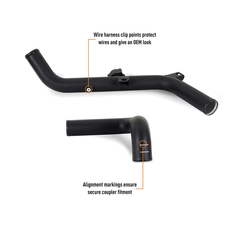 Mishimoto — Mishimoto 2021+ Ford Bronco 2.7L High-Mount Intercooler Pipe Upgrade Kit - Wrinkle Black
Intercooler Pipe Set - view 7