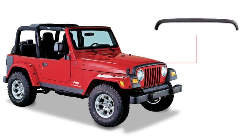 Bushwacker — Bushwacker 98-06 Jeep TJ Trail Armor Hood Stone Guard - Black
Hood Protector
Trail Armor - view 4