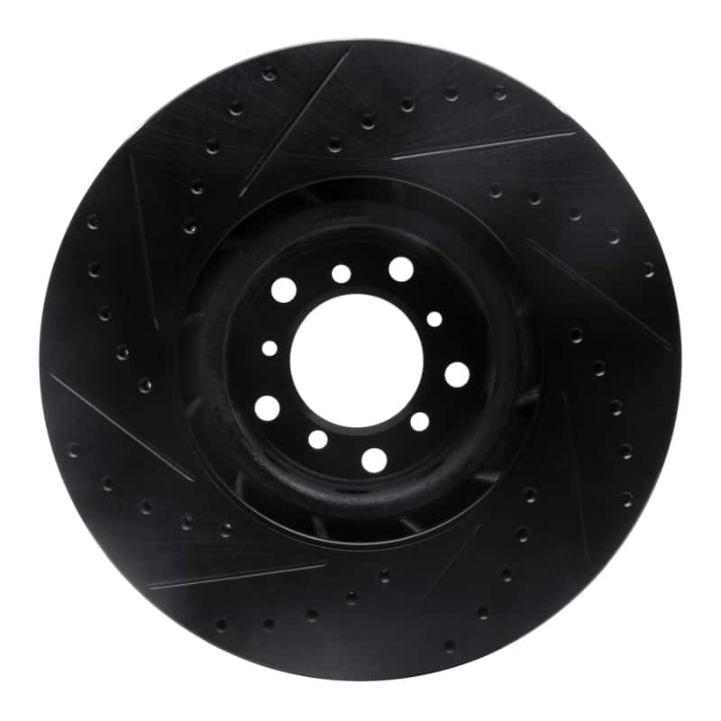 R1 Concepts — R1 00-03 BMW M5 Left Front Drilled & Slotted Black Brake Rotor
R1 Brake Rotor Drill - view 5