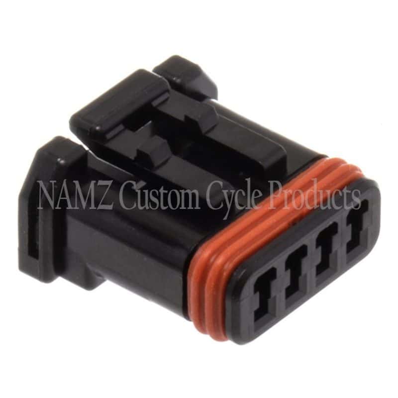 NAMZ — NAMZ JAE MX-1900 4-Position Female Black Socket Housing (HD 72908-11) - view 1