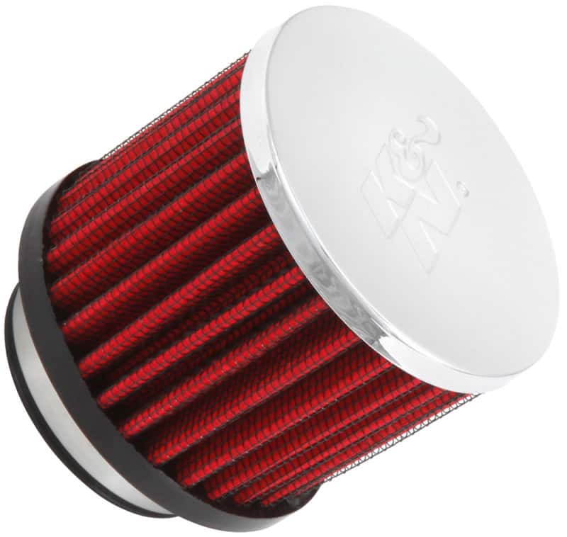 K&N Engineering — K&N 1.75in Flange ID x 3in OD x 2.5in H Chrome Finish Rubber Base Crankcase Vent Filter
Vent Air Filter/Brea
Vent Air Filter - view 2