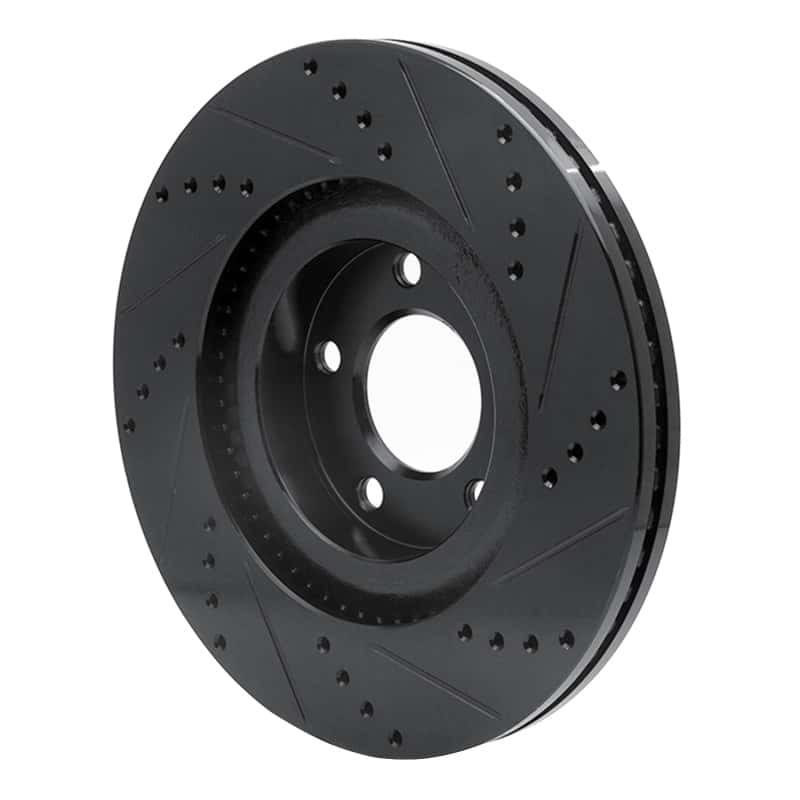 R1 Concepts — R1 07-15 Ford Edge Front Left Drilled & Slotted Black Brake Rotor
R1 Brake Rotor Drill - view 4