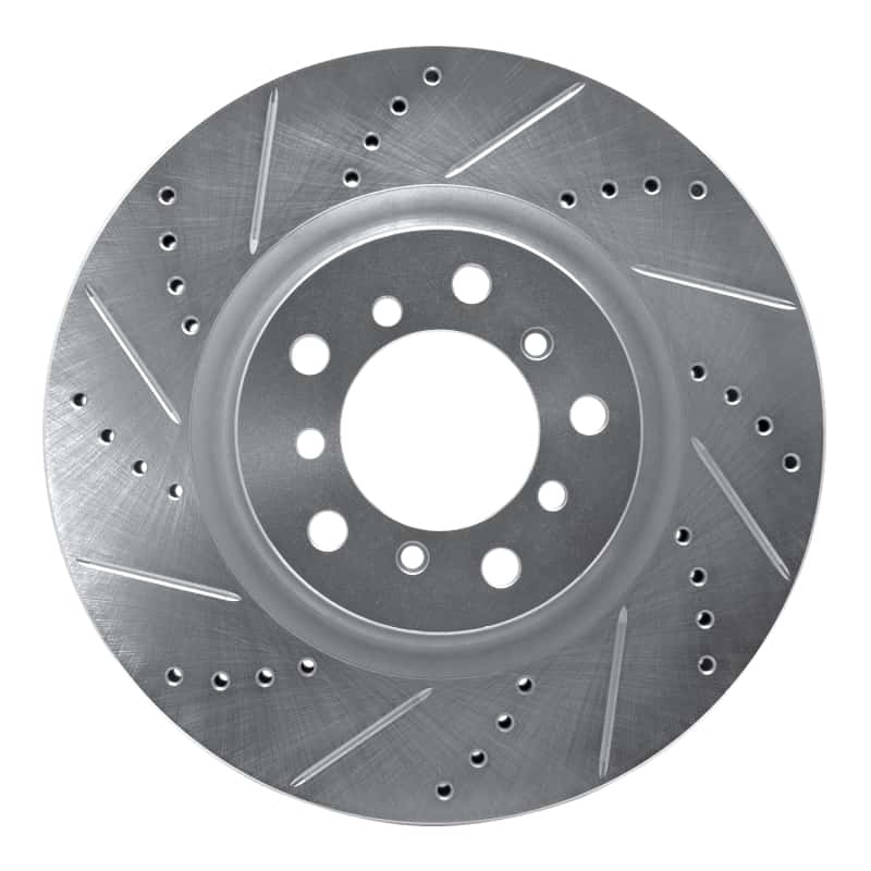 R1 Concepts — R1 2001-2006 BMW M3 Right Front Drilled & Slotted Silver Brake Rotor
R1 Brake Rotor Drill - view 1