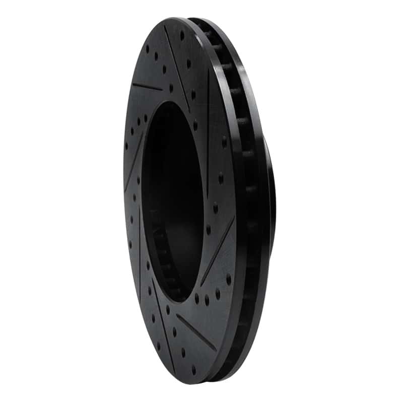 R1 Concepts — R1 71-97 Jaguar Vanden Plas Front Left Drilled & Slotted Black Brake Rotor
R1 Brake Rotor Drill - view 4