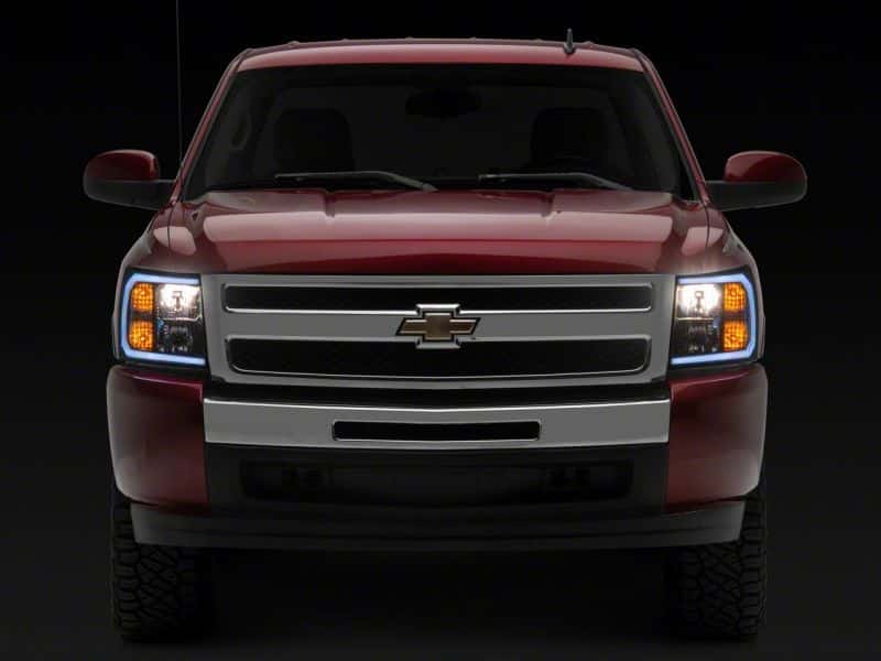 Raxiom — Raxiom 07-13 Chevrolet Silverado 1500 Axial Headlights w/ SEQL LED Bar- Blk Housing (Clear Lens)
Headlights - view 12