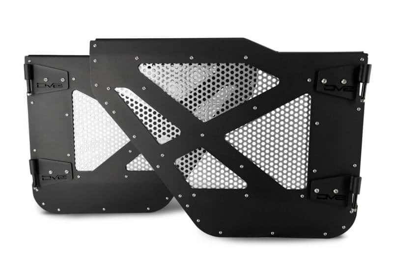 DV8 Offroad — DV8 18-22 Jeep 4 Door JL/JT Aluminum Half Doors with Perforated Mesh Rear
Doors - view 3
