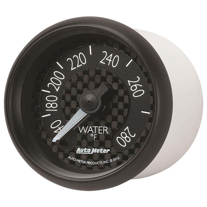 AutoMeter — Autometer GT Series 52mm Mechanical 140-280 Deg F Water Temperature Gauge
2-1/16" WATER TEMP, - view 3