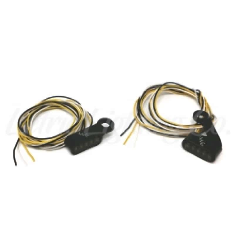 Letric Lighting — Letric Lighting Black Mini Mirror Mounted Front LED Turn Signals - Black - view 2