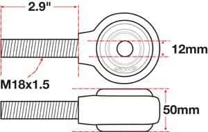 SPC Performance — SPC Performance xAxis Rod End Ball Joint
CROSSAXIS ROD END
XAXIS JOINT - view 2