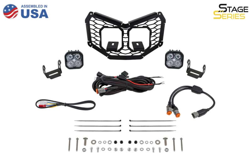 Diode Dynamics — Diode Dynamics 17-24 Can-Am Maverick X3 Stage Series LED Grille Kit - Pro White Combo - view 7