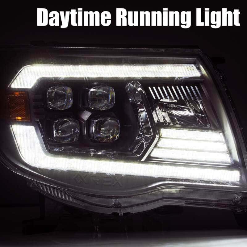 AlphaRex — AlphaRex 05-11 Toyota Tacoma NOVA LED Projector Headlights Plank Style Alpha Black w/Actv Light/DRL
Projector Headlights - view 4