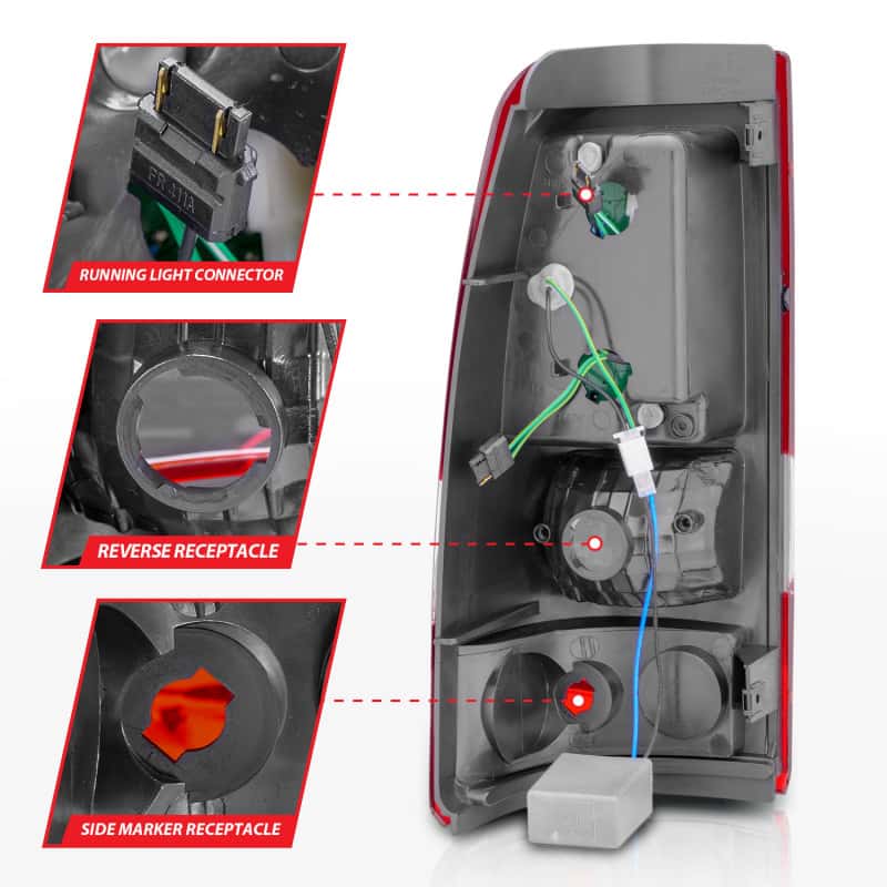 ANZO — ANZO 2003-2006 Chevrolet Silverado 1500 LED Taillights Red/Clear
TailLightSet - view 12