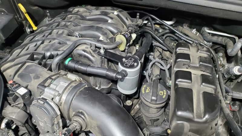 J&L — J&L 16-25 Dodge Durango / Jeep Grand Cherokee 3.6L Oil Separator 3.0 Passenger Side - Clear Anod
Oil Separator - view 2