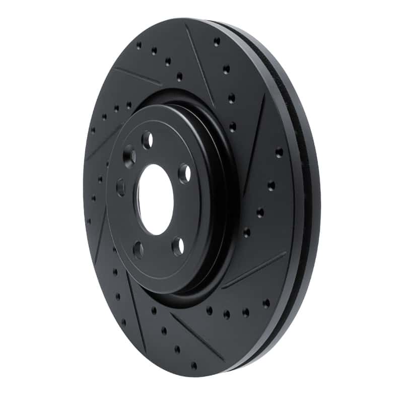 R1 Concepts — R1 17-19 Jaguar F-Pace Front Right Drilled & Slotted Black Brake Rotor
R1 Brake Rotor Drill - view 2