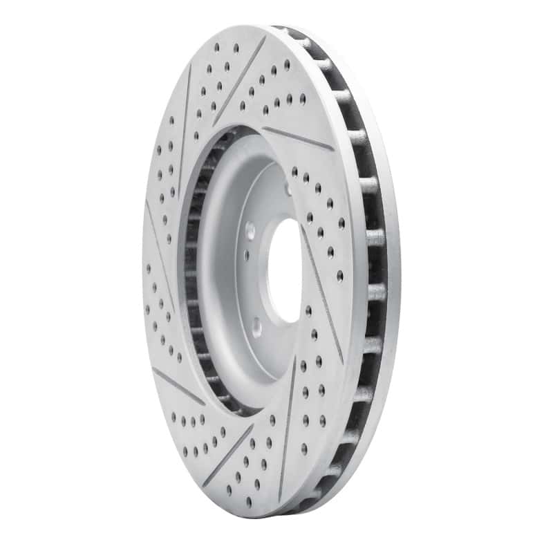 R1 Concepts — R1 03-06 Mitsubishi Lancer Front Right Drilled & Slotted Geo-Carbon Rotor - view 3