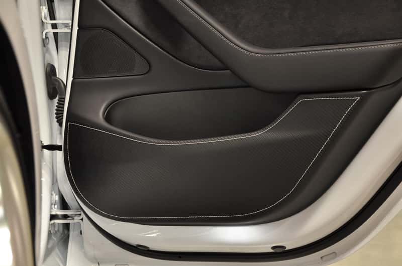 Revel — Revel GT Design Kick Panel Cover (White Stitch) 16-19 Tesla Model 3 - 4 Pieces - view 2