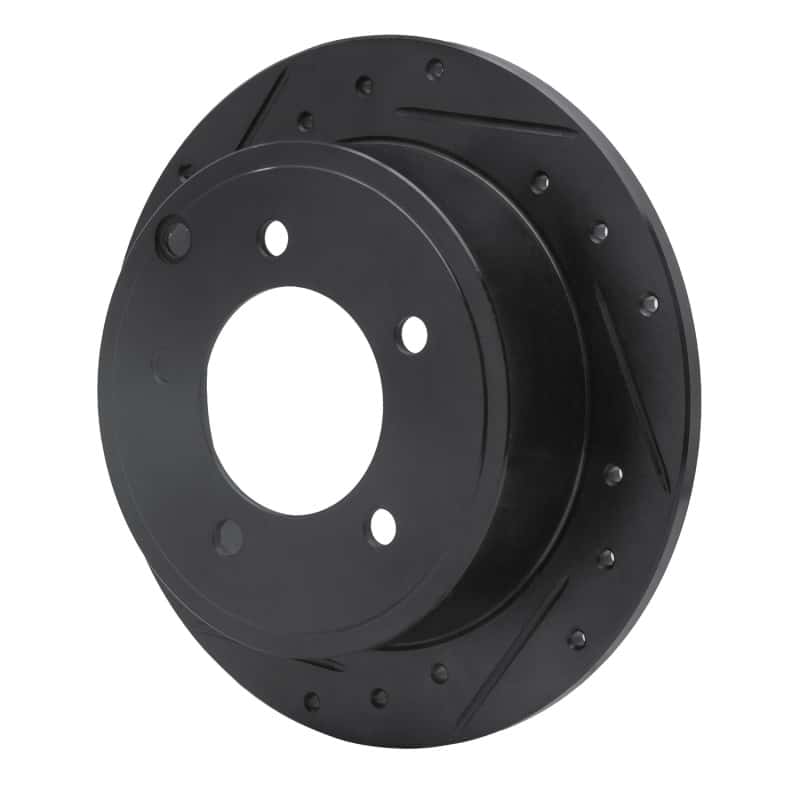 R1 Concepts — R1 07-17 Chrysler 200 Rear Left Drilled & Slotted Black Brake Rotor
R1 Brake Rotor Drill - view 2