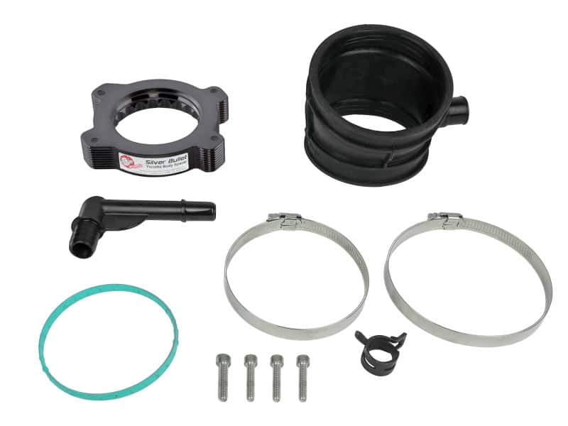 aFe — aFe 2020 Vette C8 Silver Bullet Aluminum Throttle Body Spacer / Works With Factory Intake Only - Blk
Throttle Body Spacer - view 3